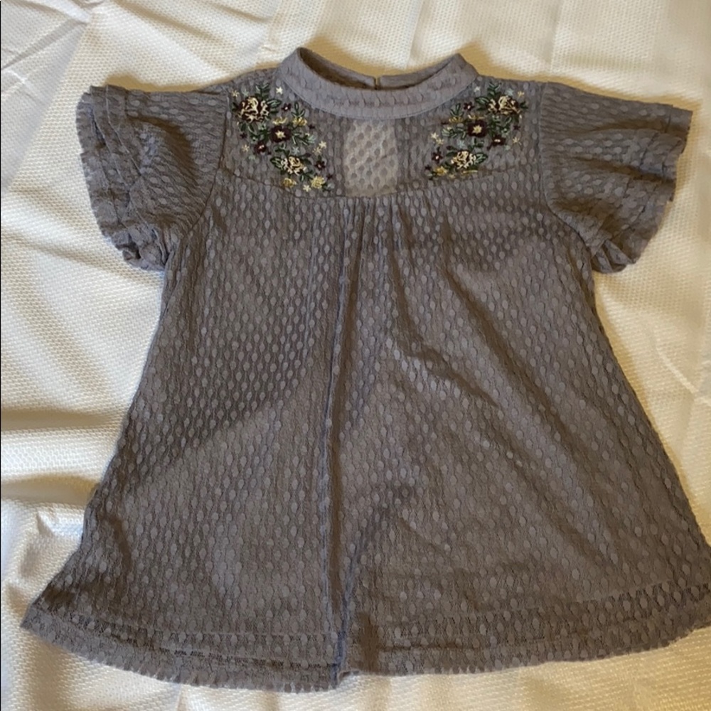 Lace embroidered top